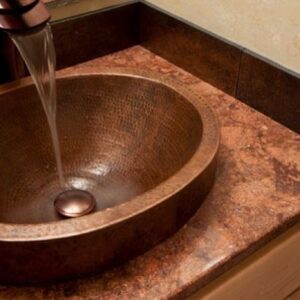 sink, copper, tap, water, plumbing, faucet, bathroom, washroom, interior, mexican copper sink, wash, washing, nature, brown bathroom, brown interior